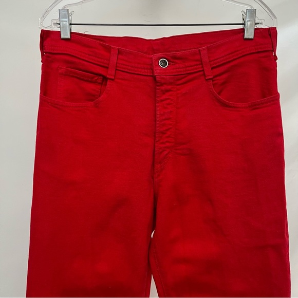 Parasuco - size 31 - vintage 90s denim - solid red - jeans skinny high rise - Picture 3 of 7